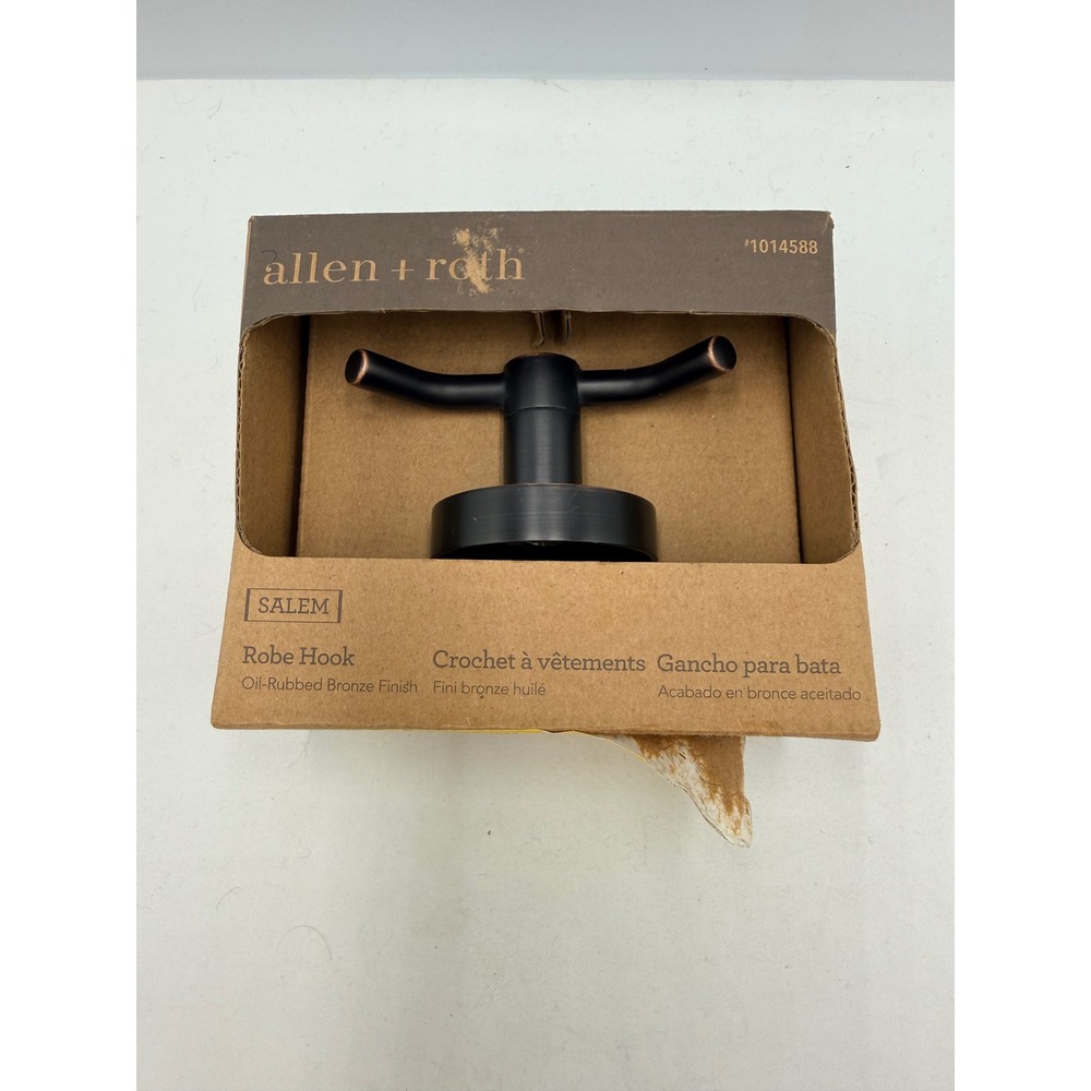 Allen + Roth Robe Hook Salem Bronze NEW Oil-Rubbed Finish Wall Mount 1014588